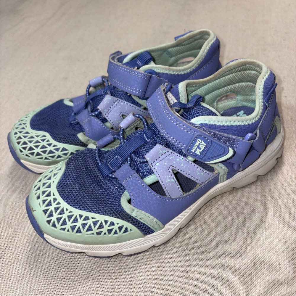 Stride Rite Made2Play Nesta Kids Sneakers Purple Blue Mint Green Size 1.5M Girls - Picture 3 of 7